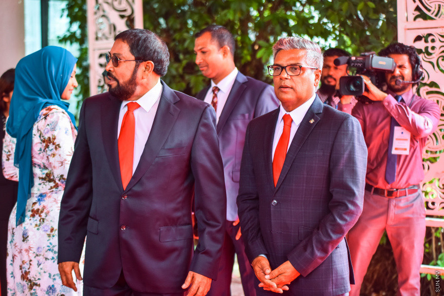 ފެބްރުއަރީ 7، 2019: ރައްޔިތުން މަޖިލިސް މި އަހަރަށް ހުޅުވުމަށް ބޭއްވި ފުރަތަމަ ޖަލްސާ: ރައީސް އިބްރާހިމް މުހައްމަދު ސޯލިހްގެ ފުރަތަމަ ރިޔާސީ ބަޔާން މިއަދުގެ ޖަލްސާގައި ވަނީ އިއްވާފައި -- ސަން ފޮޓޯ/ ފަޔާޒު މޫސާ