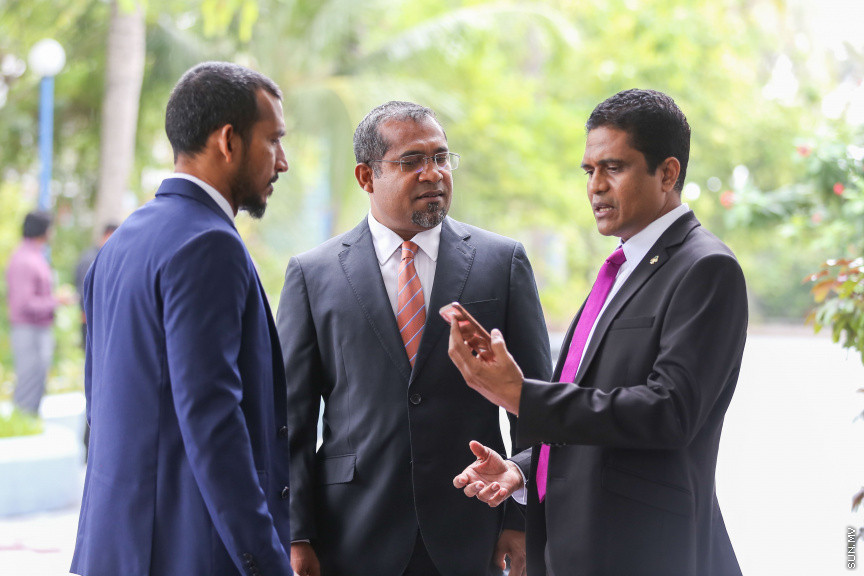 ފެބްރުއަރީ 7، 2019: ރައްޔިތުން މަޖިލިސް މި އަހަރަށް ހުޅުވުމަށް ބޭއްވި ފުރަތަމަ ޖަލްސާ: ރައީސް އިބްރާހިމް މުހައްމަދު ސޯލިހްގެ ފުރަތަމަ ރިޔާސީ ބަޔާން މިއަދުގެ ޖަލްސާގައި ވަނީ އިއްވާފައި -- ސަން ފޮޓޯ/ ފަޔާޒު މޫސާ