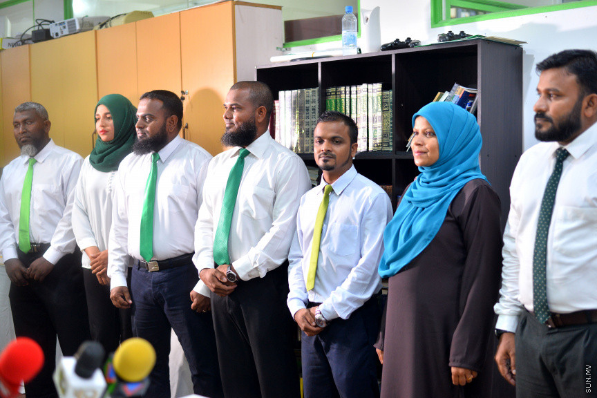 ފެބްރުއަރީ 13، 2019: މަޖިލިސް އިންތިހާބުގައި އަދާލަތް ޕާޓީގެ ފަރާތުން ވާދަ ކުރައްވާ ކެންޑިޑޭޓުންނަށް ޓިކެޓް ހަވާލުކުރުމަށް ބޭއްވި ރަސްމިއްޔާތުގެ ތެރެއިން -- ސަން ފޮޓޯ/ ފަޔާޒު މޫސާ