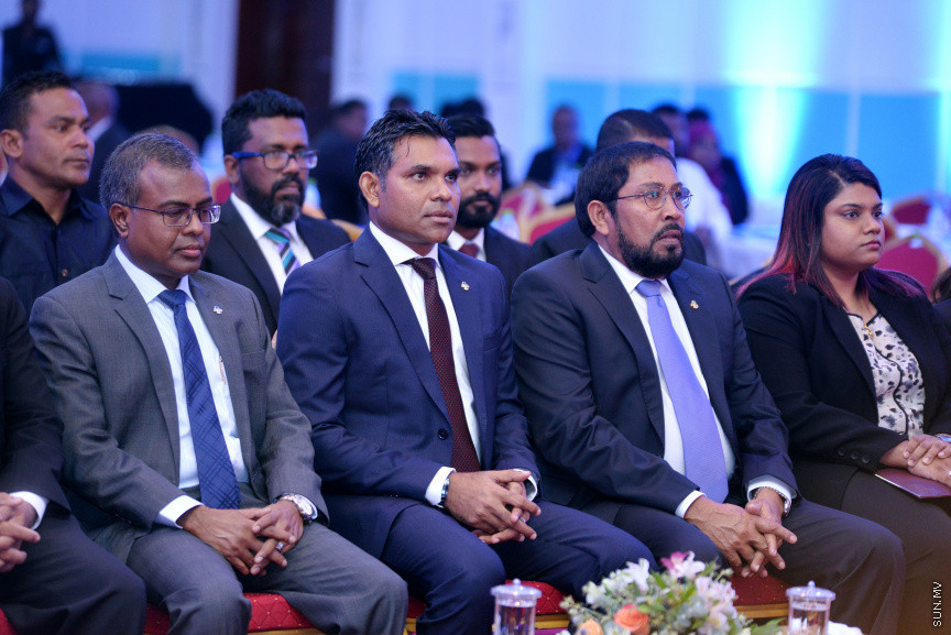 ފެބްރުއަރީ 19، 2019: ޖުޑިޝަލް ކޮންފަރެންސް ފެށުމަށް ދަރުބާރުގޭގައި ބޭއްވި ރަސްމިއްޔާތުގެ ތެރެއިން -- ސަން ފޮޓޯ/ ފަޔާޒު މޫސާ