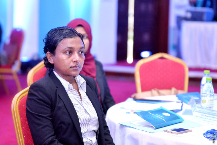 ފެބްރުއަރީ 19، 2019: ޖުޑިޝަލް ކޮންފަރެންސް ފެށުމަށް ދަރުބާރުގޭގައި ބޭއްވި ރަސްމިއްޔާތުގެ ތެރެއިން -- ސަން ފޮޓޯ/ ފަޔާޒު މޫސާ
