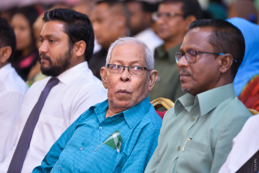 ފެބްރުއަރީ 21، 2019: މާދަރީ ބަހުގެ ދުވަސް ފާހަގަ ކުރުމަށް ދަރުބާރުގޭގައި ބޭއްވި ރަސްމީ ޖަލްސާގެ ތެރެއިން -- ސަން ފޮޓޯ/ ފަޔާޒު މޫސާ