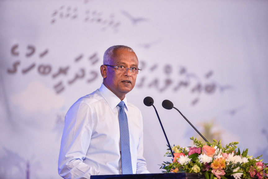 ފެބްރުއަރީ 21، 2019: މާދަރީ ބަހުގެ ދުވަސް ފާހަގަ ކުރުމަށް ދަރުބާރުގޭގައި ބޭއްވި ރަސްމީ ޖަލްސާގެ ތެރެއިން -- ސަން ފޮޓޯ/ ފަޔާޒު މޫސާ