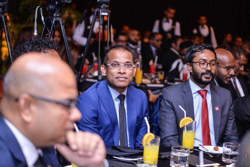 ފެބްރުއަރީ 23، 2019: ކޯޕަރޭޓް މޯލްޑިވްސްއިން އިންތިޒާމުކޮށްގެން ކުރިއަށް ގެންދާ "ގޯލްޑް 100" އެވޯޑްސް ހަފްލާގެ ތެރެއިން -- ސަން ފޮޓޯ/ ފަޔާޒު މޫސާ