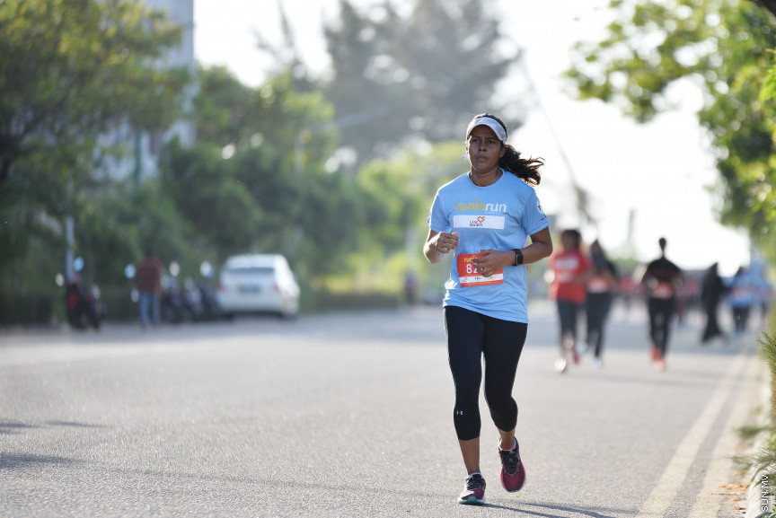 މާޗް 1، 2019: އަންހެނުން ކަސްރަތަށް ހޭލުންތެރި ކުރުވައި ކަސްރަތުގެ މުހިންމުކަން އަންގައި ދިނުމަށް އަންހެނުންނަށް ހާއްސަކޮށްގެން ޓީއެފްޖީގެ ފަރާތުން ރަނިން ރަންގެ ތެރެއިން -- ސަން ފޮޓޯ/ ފަޔާޒު މޫސާ