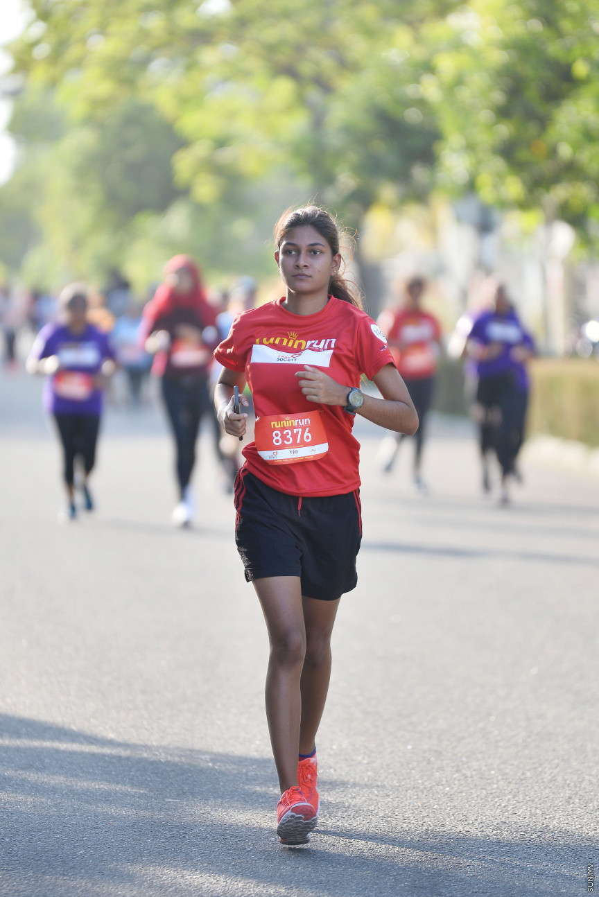 މާޗް 1، 2019: އަންހެނުން ކަސްރަތަށް ހޭލުންތެރި ކުރުވައި ކަސްރަތުގެ މުހިންމުކަން އަންގައި ދިނުމަށް އަންހެނުންނަށް ހާއްސަކޮށްގެން ޓީއެފްޖީގެ ފަރާތުން ރަނިން ރަންގެ ތެރެއިން -- ސަން ފޮޓޯ/ ފަޔާޒު މޫސާ