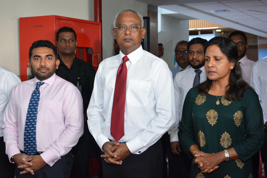 އައި.ޖީ.އެމް.އެޗްގެ މެންޓަލް ހެލްތު ސެންޓަރު ރައީސުލްޖުމްހޫރިއްޔާ ހުޅުވައިދެއްވުން -- ސަން ފޮޓޯ/ އަހުމަދު އަވްޝަން އިލްޔާސް
