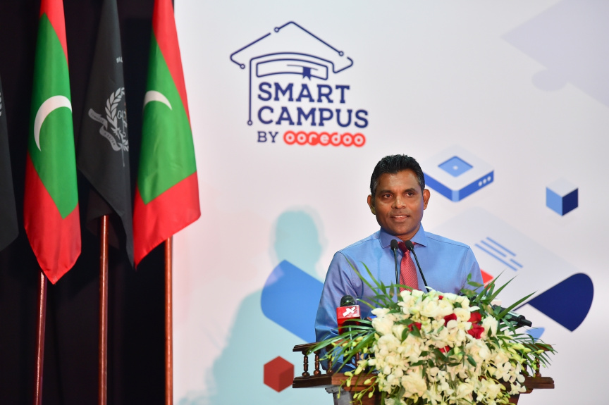 ރައީސުލްޖުމްހޫރިއްޔާގެ ނާއިބު، މާފުށީ ޖަލުގައި "އުރީދޫ ސްމާޓް ކެމްޕަސް" އިފްތިތާހު ކޮށްދެއްވުން -- ފޮޓޯ/ ރައީސް އޮފީސް