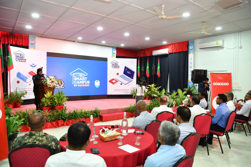 ރައީސުލްޖުމްހޫރިއްޔާގެ ނާއިބު، މާފުށީ ޖަލުގައި "އުރީދޫ ސްމާޓް ކެމްޕަސް" އިފްތިތާހު ކޮށްދެއްވުން -- ފޮޓޯ/ ރައީސް އޮފީސް