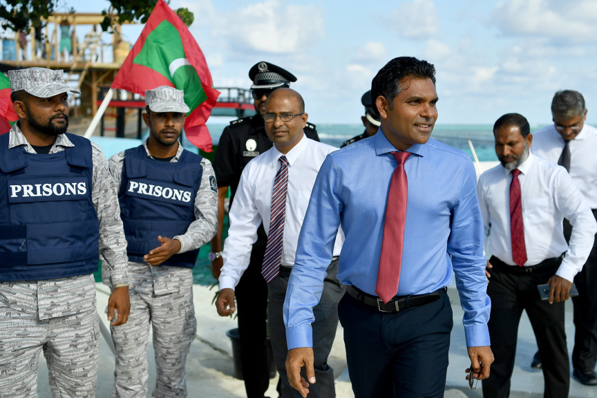 ރައީސުލްޖުމްހޫރިއްޔާގެ ނާއިބު، މާފުށީ ޖަލުގައި "އުރީދޫ ސްމާޓް ކެމްޕަސް" އިފްތިތާހު ކޮށްދެއްވުން -- ފޮޓޯ/ ރައީސް އޮފީސް