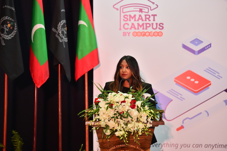 ރައީސުލްޖުމްހޫރިއްޔާގެ ނާއިބު، މާފުށީ ޖަލުގައި "އުރީދޫ ސްމާޓް ކެމްޕަސް" އިފްތިތާހު ކޮށްދެއްވުން -- ފޮޓޯ/ ރައީސް އޮފީސް