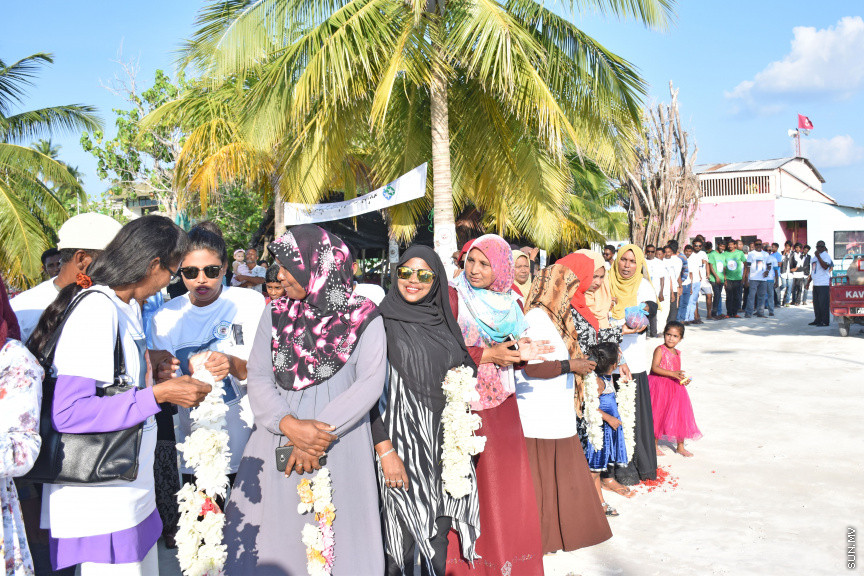 މާޗް 17، 2019: ޖާބިރުގެ އަނބިކަބަލުން ކާށީދޫ އަށް ވަޑައިގަތުމުން މަރުހަބާ ދެންނެވުމުން -- ސަން ފޮޓޯ