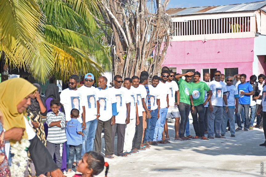 ޖާބިރުގެ މާޗް 17، 2019: ޖާބިރުގެ އަނބިކަބަލުން ކާށީދޫ އަށް ވަޑައިގަތުމުން މަރުހަބާ ދެންނެވުމުން -- ސަން ފޮޓޯ