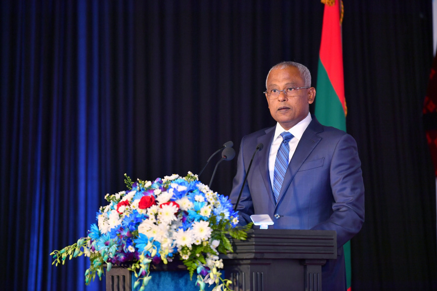 މާޗް 29، 2019، ފުލުހުންގެ މުއައްސަސާ އަށް 86 އަހަރު ފުރުން ފާހަގަކުރުމަށް ދަރުބާރުގޭގައި ބޭއްވި ޖަލްސާގެ ތެރެއިން -- ފޮޓޯ/ ރައީސް އޮފީސް