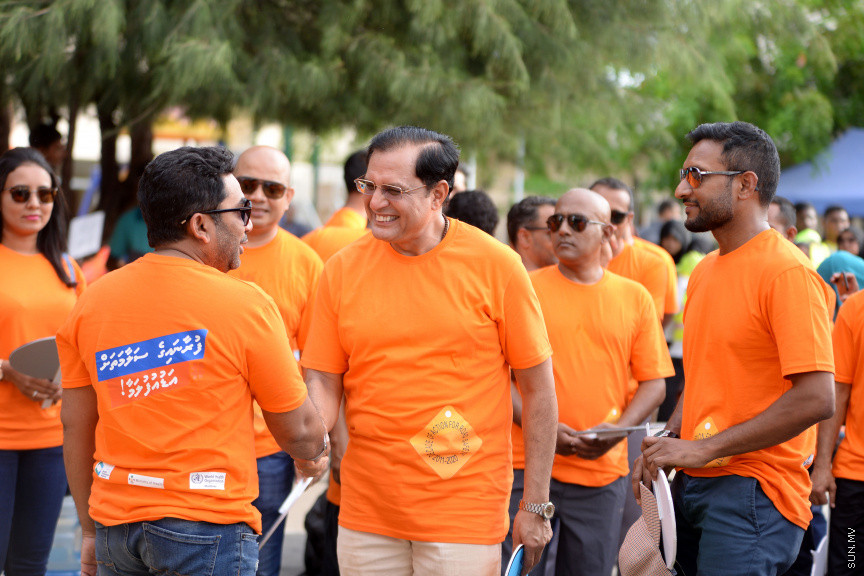 ޖޫން 14، 2019: މާލޭގައި ކުރިއަށް ގެންދިޔަ "ރޯޑް ސޭފްޓީ" ހިނގާލުމުގެ ތެރެއިން -- ސަން ފޮޓޯ/ ފަޔާޒު މޫސާ