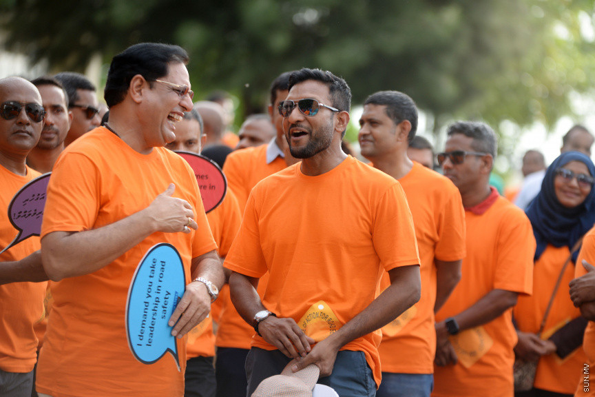 ޖޫން 14، 2019: މާލޭގައި ކުރިއަށް ގެންދިޔަ "ރޯޑް ސޭފްޓީ" ހިނގާލުމުގެ ތެރެއިން -- ސަން ފޮޓޯ/ ފަޔާޒު މޫސާ