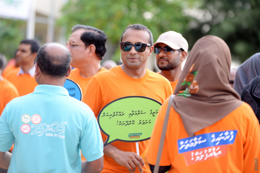 ޖޫން 14، 2019: މާލޭގައި ކުރިއަށް ގެންދިޔަ "ރޯޑް ސޭފްޓީ" ހިނގާލުމުގެ ތެރެއިން -- ސަން ފޮޓޯ/ ފަޔާޒު މޫސާ