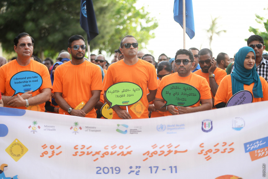 ޖޫން 14، 2019: މާލޭގައި ކުރިއަށް ގެންދިޔަ "ރޯޑް ސޭފްޓީ" ހިނގާލުމުގެ ތެރެއިން -- ސަން ފޮޓޯ/ ފަޔާޒު މޫސާ