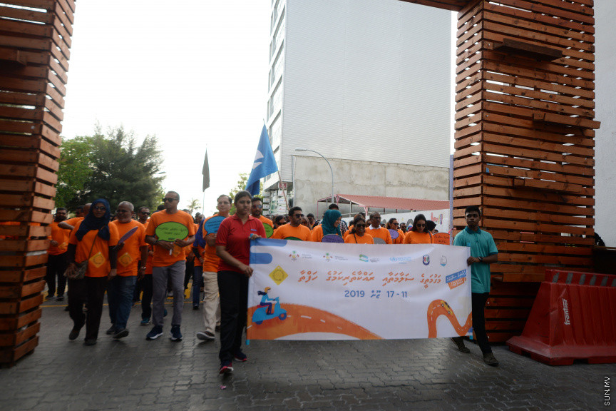 ޖޫން 14، 2019: މާލޭގައި ކުރިއަށް ގެންދިޔަ "ރޯޑް ސޭފްޓީ" ހިނގާލުމުގެ ތެރެއިން -- ސަން ފޮޓޯ/ ފަޔާޒު މޫސާ