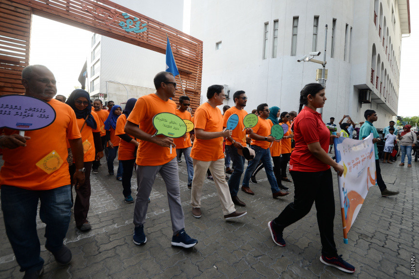 ޖޫން 14، 2019: މާލޭގައި ކުރިއަށް ގެންދިޔަ "ރޯޑް ސޭފްޓީ" ހިނގާލުމުގެ ތެރެއިން -- ސަން ފޮޓޯ/ ފަޔާޒު މޫސާ