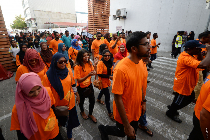 ޖޫން 14، 2019: މާލޭގައި ކުރިއަށް ގެންދިޔަ "ރޯޑް ސޭފްޓީ" ހިނގާލުމުގެ ތެރެއިން -- ސަން ފޮޓޯ/ ފަޔާޒު މޫސާ