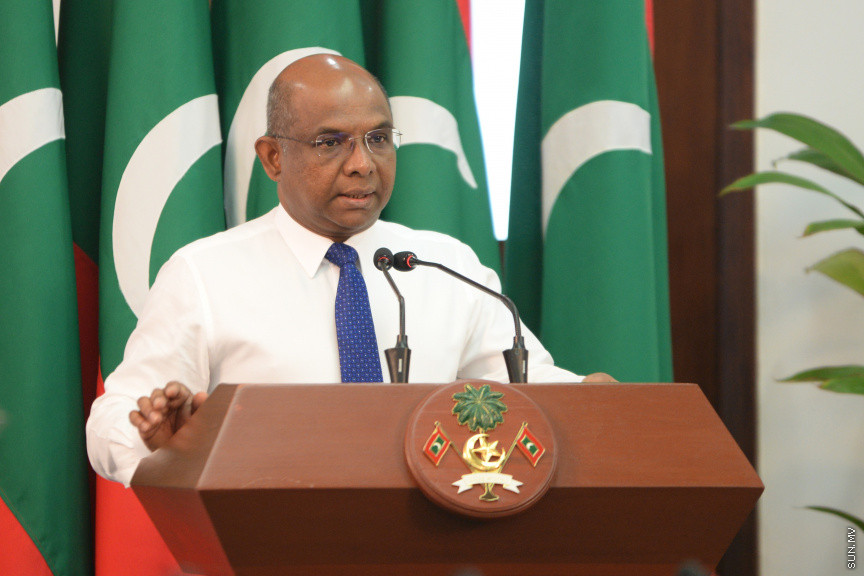 ދިވެހި ސަފީރުންގެ އަހަރީ ބައްދަލުވުން ފެށުމުގެ ރަސްމިއްޔާތުގެ ތެރެއިން -- ސަން ފޮޓޯ/ އަހުމަދު އަވްޝަން އިލްޔާސް