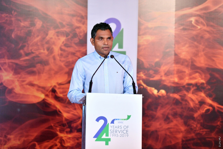 އެމް.ޑަބްލިއު.އެސް.ސީ ގެ 24 ވަނަ އަހަރީދުވަސް ފާހަގަކުރުމައް ރޭ ދަރުބާރުގޭގައި ބޭއްވި  ޖަލްސާގެ ތެރެއިން -- ފޮޓޯ/ ރައީސް އޮފީސް
