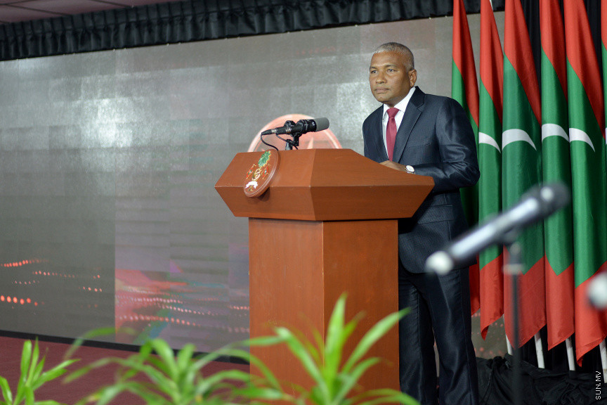 ޖުލައި 8، 2019: ނުކުޅެދުންތެރިކަން ހުންނަމީހުންގެ އަގުވަޒަންކޮށް ދޭ ރިވެލި އެވޯޑް ދިނުމަށް އިސްލާމީ މަރުކަޒު ހޯލްގައި ބޭއްވި ރަސްމިއްޔާތުގެ ތެރެއިން -- ސަން ފޮޓޯ/ ފަޔާޒު މޫސާ