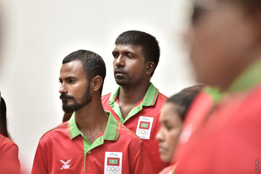 ޖުލައި 14، 2019: 10 ވަނަ އައިއޯއައިޖީ ގޭމްސްއަށް ރާއްޖެއިން ފޮނުވާ ކުޅުންތެރިންނާ ބައްދަލުކުރަން ރައީސް އޮފީހުގައި ބޭއްވި ރަސްމިއްޔާތުގެ ތެރެއިން -- ސަން ފޮޓޯ/ ފަޔާޒު މޫސާ