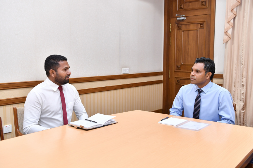 ރައީސުލްޖުމްހޫރިއްޔާގެ ނައިބު ބ. ކަމަދޫ ކައުންސިލާ ބައްދަލުކުރެއްވުން -- ފޮޓޯ/ ރައީސް އޮފީސް