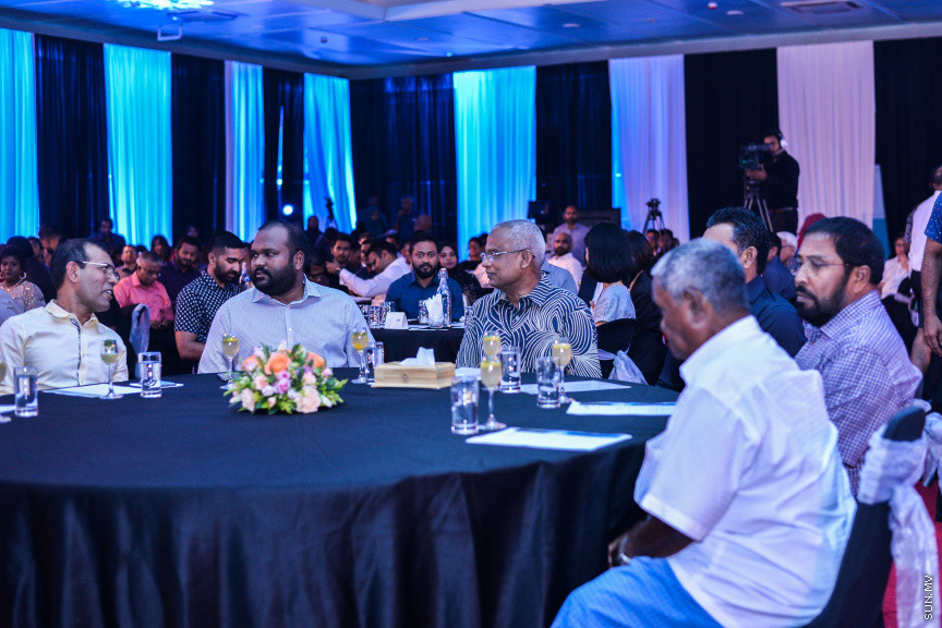 ޖުލައި 29، 2019: ފަތުރުވެރިކަމުގެ ފަސް ވަނަ މާސްޓާޕްލޭން އިފްތިތާހުކުރުމަށް ދަރުބާރުގޭގައި ބޭއްވި ރަސްމިއްޔާތުގެ ތެރެއިން -- ސަން ފޮޓޯ/ ފަޔާޒު މޫސާ