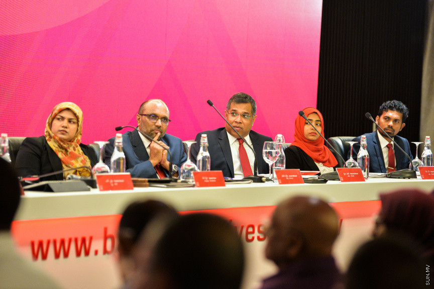 ޖުލައި 30، 2019: ޖެން ހޮޓެލްގައި ބޭއްވި ބީއެމްއެލްގެ އަހަރީ އާންމު ޖަލްސާގެ ތެރެއިން -- ސަން ފޮޓޯ/ ފަޔާޒު މޫސާ