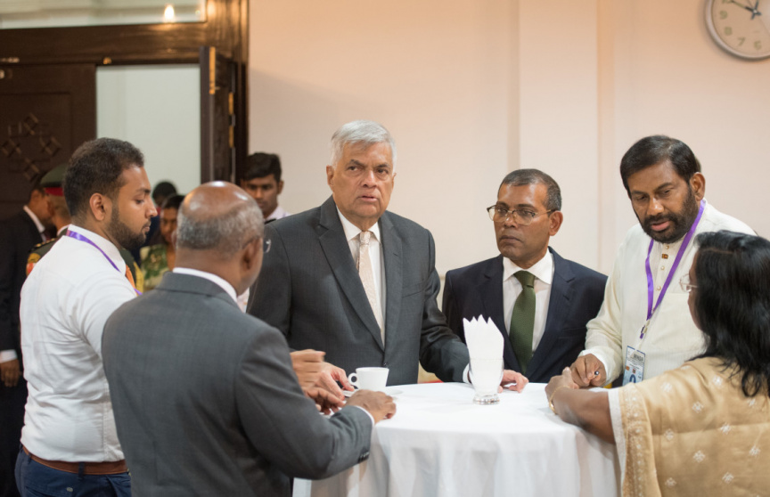 ސެޕްޓެމްބަރ 3، 2019: ސްރީލަންކާގެ ބޮޑުވަޒީރު ރަނިލް ވިކްރަމަސިންގހާ ރައްޔިތުންގެ މަޖިލީހުގައި ތަޤްރީރުކުރެއްވުން -- ފޮޓޯ/ މަޖިލިސް