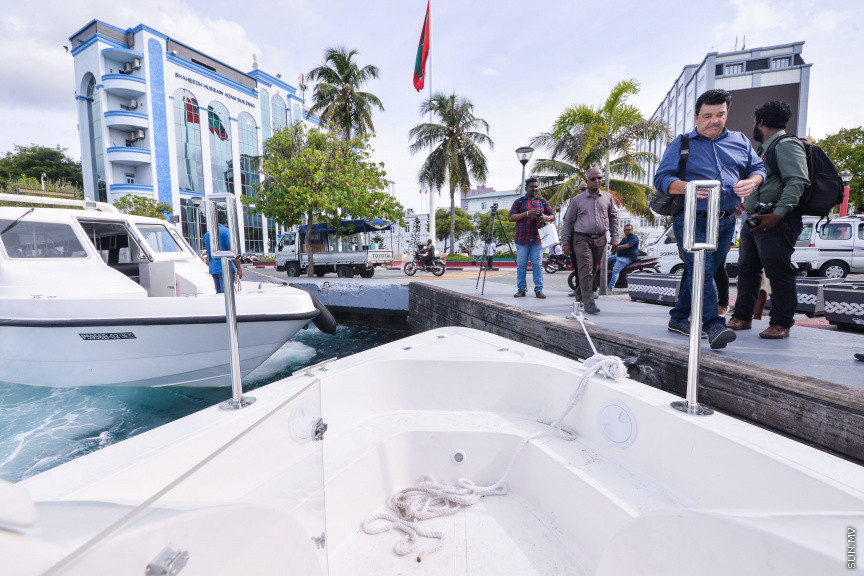 ސެޕްޓެމްބަރ 16، 2019: އަލްޝާލީ މެރިން އިން ކޯސްޓް ކްރާފްޓް 38 ޕްލަސްގެ ލޯންޗު ރާއްޖެއަށް ތައާރަފުކުރުން -- ސަން ފޮޓޯ/ ފަޔާޒު މޫސާ