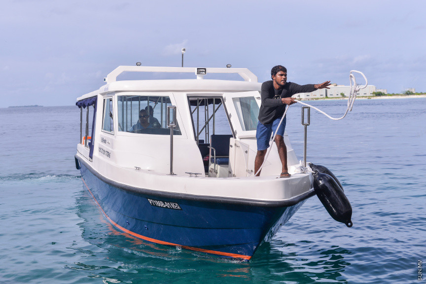 ސެޕްޓެމްބަރ 16، 2019: އަލްޝާލީ މެރިން އިން ކޯސްޓް ކްރާފްޓް 38 ޕްލަސްގެ ލޯންޗު ރާއްޖެއަށް ތައާރަފުކުރުން -- ސަން ފޮޓޯ/ ފަޔާޒު މޫސާ