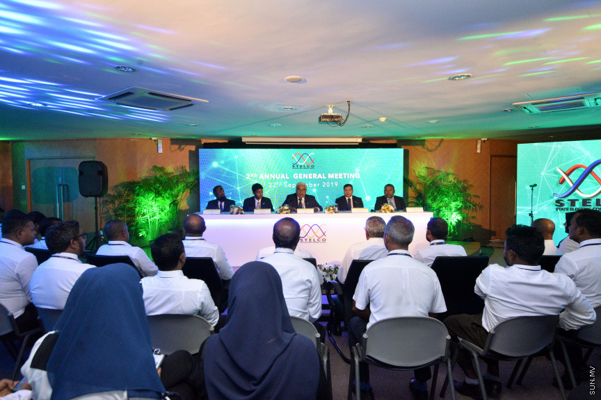 މިޔަދު ކުރިޔަތް ގެންދިޔަ ސްޓެލްކޯގެ ދެވަނަ އަހަރީ އާންމު ޖަލްސާ ގެ ތެރެއިން -- ސަން ފޮޓޯ/ އަހުމަދު އަވްޝަން އިލްޔާސް 