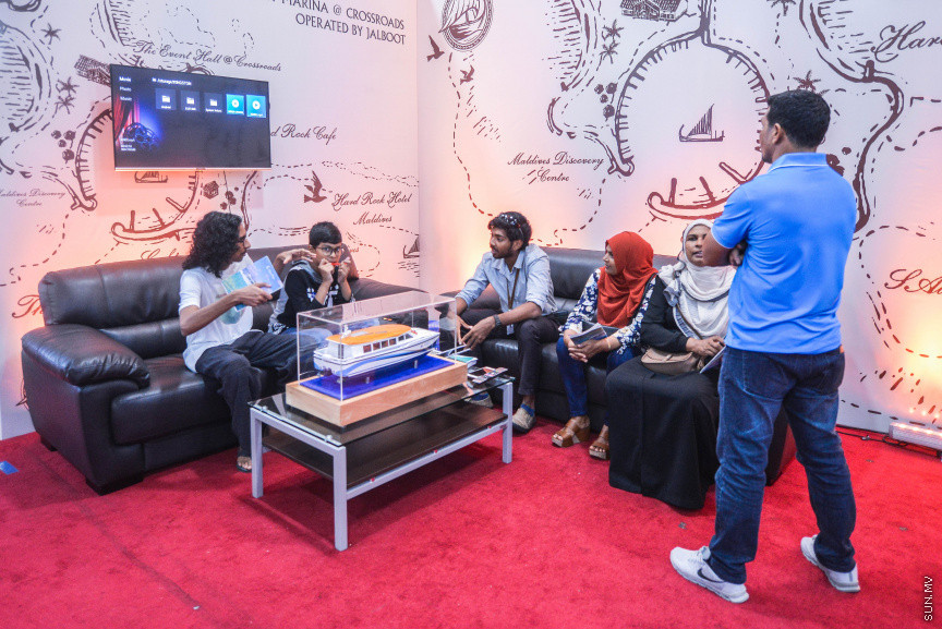 އޮކްޓޫބަރ 25، 2019: ރާއްޖޭގައި ކަނޑުގެ އުޅަނދުތަކަށް ހާއްސަ އެންމެ ބޮޑު އެގްޒިބިޝަން  "މޯލްޑިވްސް މެރިން އެކްސްޕޯ 2019"ގެ ތެރެއިން -- ސަން ފޮޓޯ/ ފަޔާޒު މޫސާ