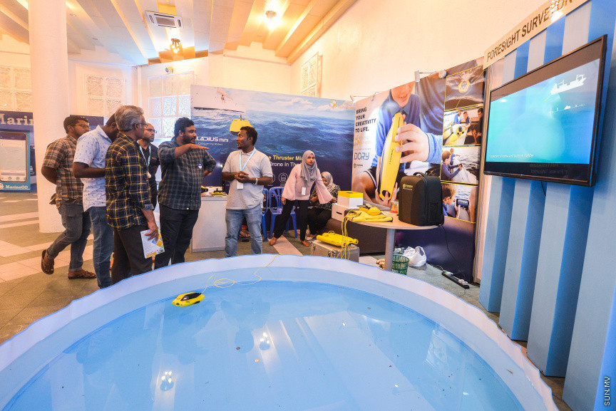 އޮކްޓޫބަރ 25، 2019: ރާއްޖޭގައި ކަނޑުގެ އުޅަނދުތަކަށް ހާއްސަ އެންމެ ބޮޑު އެގްޒިބިޝަން  "މޯލްޑިވްސް މެރިން އެކްސްޕޯ 2019"ގެ ތެރެއިން -- ސަން ފޮޓޯ/ ފަޔާޒު މޫސާ
