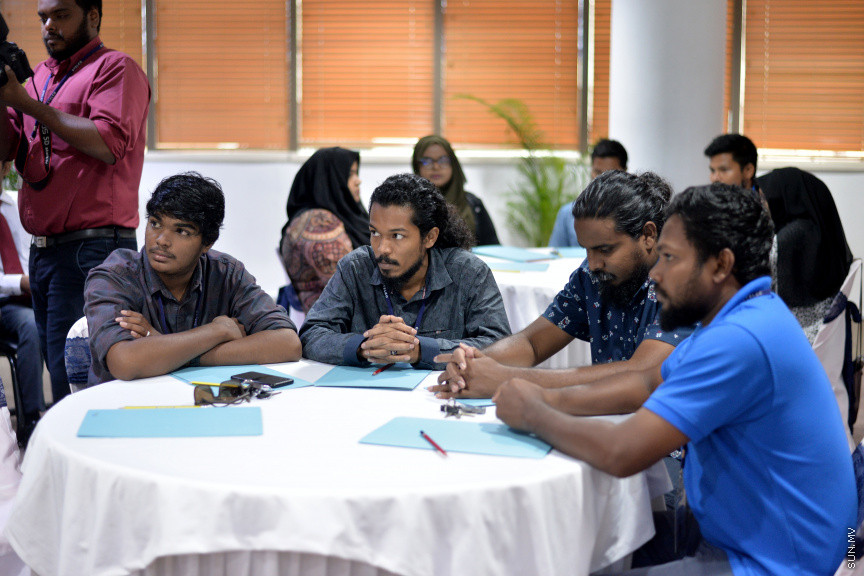 އޮކްޓޫބަރ 28، 2019: ސްޓެލްކޯގެ މުވައްޒަފުން ކަސްޓަމާ ސާވިސްއަށް އަހުލުވެރިކުރުވުމަށް ފެށި ޓްރެއިނިން ޕްރޮގްރާމް ފެށުމުގެ ރަސްމިއްޔާތުގެ ތެރެއިން -- ސަން ފޮޓޯ/ ފަޔާޒު މޫސާ