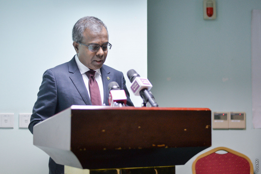 ނޮވެމްބަރ 7، 2019: ހައިކޯޓުގެ އަލަށް އައްޔަން ކުރެއްވި ދެ ފަނޑިޔާރުން ހުވާ ކުރުމަށް ޖޭއެސްސީގައި ބޭއްވި ރަސްމިއްޔާތުގެ ތެރެއިން -- ސަން ފޮޓޯ/ ފަޔާޒު މޫސާ
