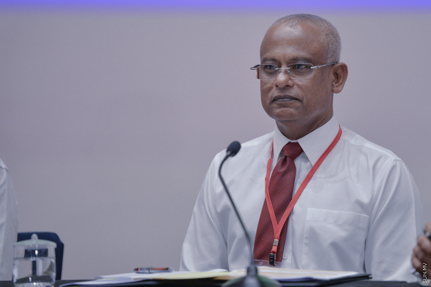 ޑިސެމްބަރު 15، 2019: ކުރޮސްރޯޑުގައި ބޭއްވި "ވިއަވަތި ރާއްޖެ" ކައުންސިލަރުންގެ ކޮންފަރެންސްގެ ތެރެއިން: ރައީސް ސޯލިހު ---- ސަން ފޮޓޯ/ މުޒައްޔިން ނާޒިމް