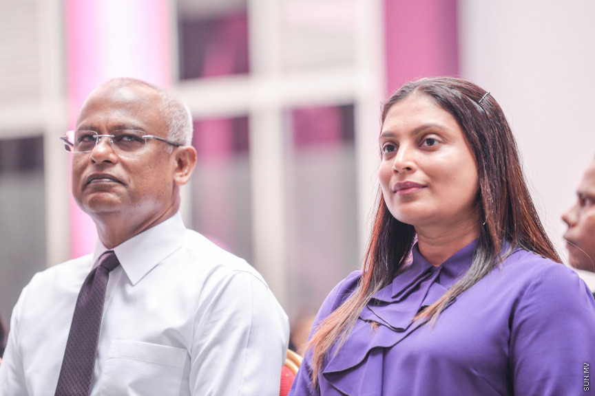 ޖެނުއަރީ 12، 2020: އިއްޒުއްދީން ސްކޫލް ހުޅުވުން: ސްކޫލްގައި ބޭއްވި ހާއްސަ އެސެމްބްލީގައި އެ ސްކޫލް ހުޅުވައިދެއްވީ ރައީސް އިބްރާހިމް މުހައްމަދު ސޯލިހް -- ސަން ފޮޓޯ/ ފަޔާޒު މޫސާ