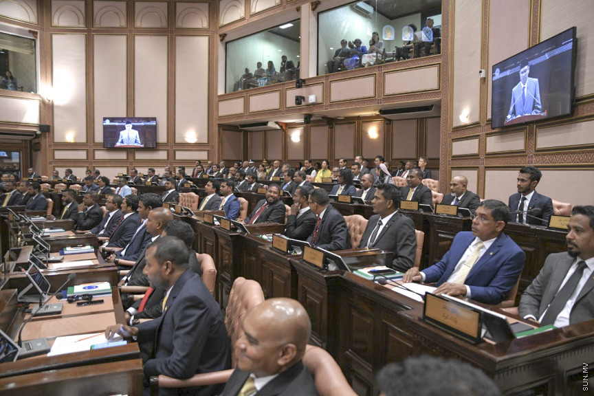 ފެބްރުއަރީ 3، 2020: މިއަހަރަށް ރައްޔިތުންގެ މަޖިލިސް ހުޅުވުމާއި ރައީސުލްޖުމްހޫރިއްޔާ ރިޔާސީ ބަޔާން އިއްވުން ---- ފޮޓޯ/ މަޖިލިސް