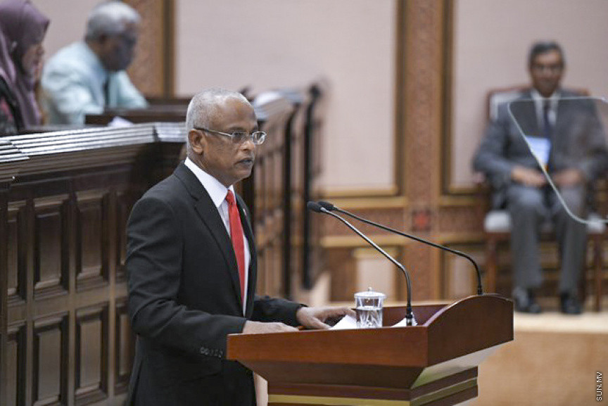ފެބްރުއަރީ 3، 2020: މިއަހަރަށް ރައްޔިތުންގެ މަޖިލިސް ހުޅުވުމާއި ރައީސުލްޖުމްހޫރިއްޔާ ރިޔާސީ ބަޔާން އިއްވުން ---- ފޮޓޯ/ މަޖިލިސް