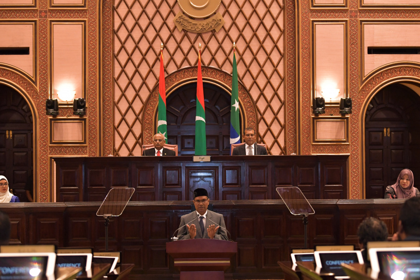 ފެބްރުއަރީ 3، 2020: މިއަހަރަށް ރައްޔިތުންގެ މަޖިލިސް ހުޅުވުމާއި ރައީސުލްޖުމްހޫރިއްޔާ ރިޔާސީ ބަޔާން އިއްވުން ---- ފޮޓޯ/ ރައީސް އޮފީސް