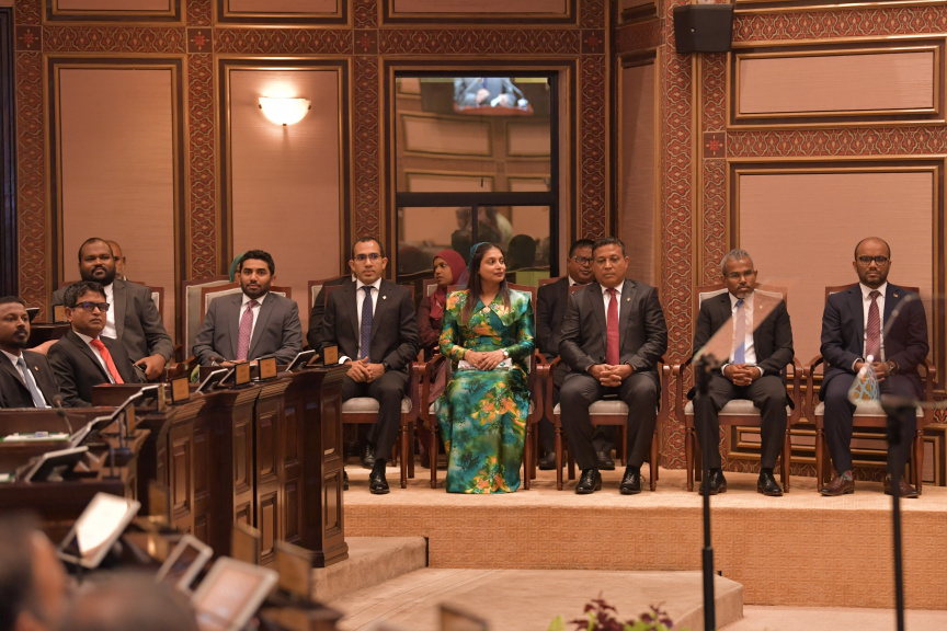 ފެބްރުއަރީ 3، 2020: މިއަހަރަށް ރައްޔިތުންގެ މަޖިލިސް ހުޅުވުމާއި ރައީސުލްޖުމްހޫރިއްޔާ ރިޔާސީ ބަޔާން އިއްވުން ---- ފޮޓޯ/ ރައީސް އޮފީސް