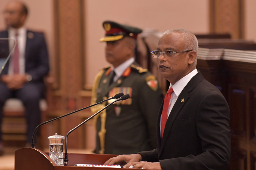 ފެބްރުއަރީ 3، 2020: މިއަހަރަށް ރައްޔިތުންގެ މަޖިލިސް ހުޅުވުމާއި ރައީސުލްޖުމްހޫރިއްޔާ ރިޔާސީ ބަޔާން އިއްވުން ---- ފޮޓޯ/ ރައީސް އޮފީސް
