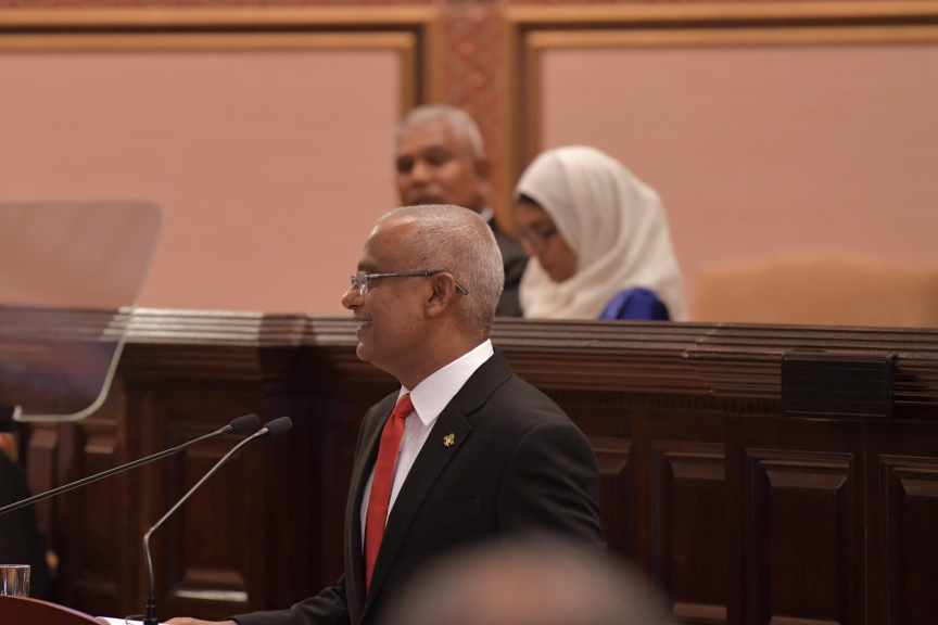 ފެބްރުއަރީ 3، 2020: މިއަހަރަށް ރައްޔިތުންގެ މަޖިލިސް ހުޅުވުމާއި ރައީސުލްޖުމްހޫރިއްޔާ ރިޔާސީ ބަޔާން އިއްވުން ---- ފޮޓޯ/ ރައީސް އޮފީސް