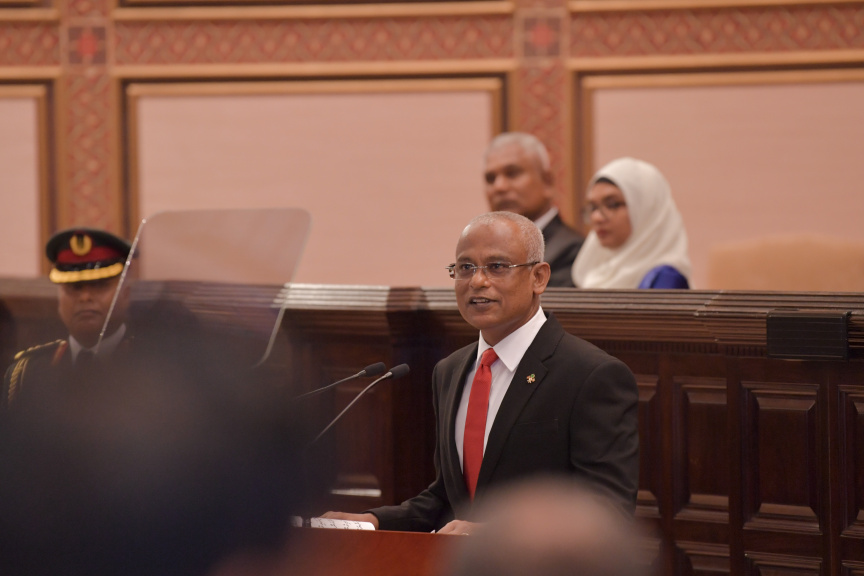 ފެބްރުއަރީ 3، 2020: މިއަހަރަށް ރައްޔިތުންގެ މަޖިލިސް ހުޅުވުމާއި ރައީސުލްޖުމްހޫރިއްޔާ ރިޔާސީ ބަޔާން އިއްވުން ---- ފޮޓޯ/ ރައީސް އޮފީސް
