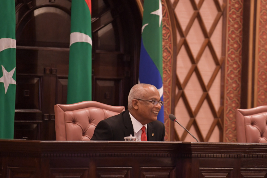 ފެބްރުއަރީ 3، 2020: މިއަހަރަށް ރައްޔިތުންގެ މަޖިލިސް ހުޅުވުމާއި ރައީސުލްޖުމްހޫރިއްޔާ ރިޔާސީ ބަޔާން އިއްވުން ---- ފޮޓޯ/ ރައީސް އޮފީސް